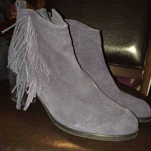 Matisse navy blue suede booties 9.5  worn once